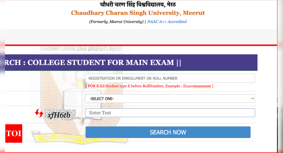 CCSU BEd 2025 exam form submission begins: Check direct link, important dates and other details