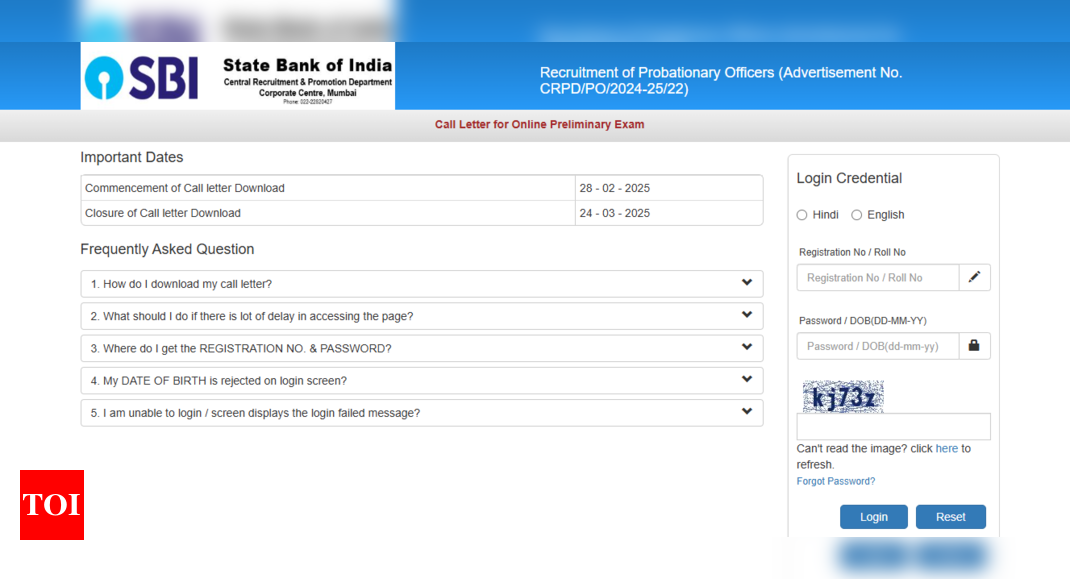 SBI PO prelims admit card 2025 released: Direct link to download hall tickets here