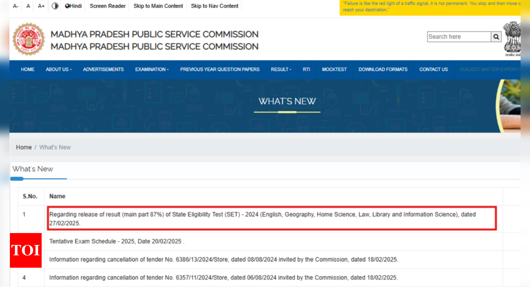 MP SET final result 2024 declared at mppsc.mp.gov.in, check direct link here