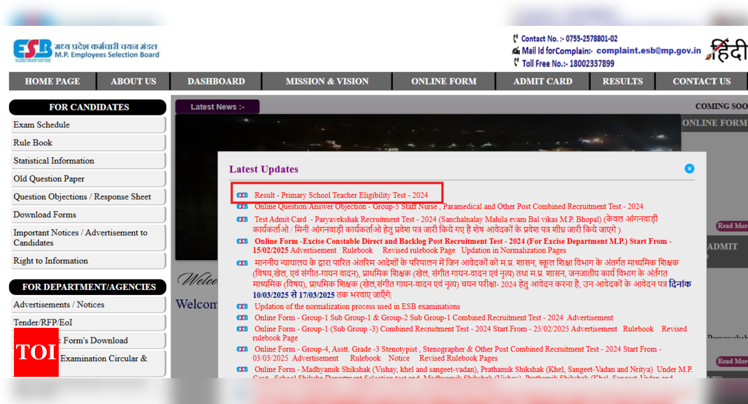 MP TET 2024 result released at esb.mp.gov.in: Direct link to download scorecards here