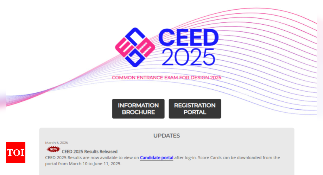 CEED 2025 result declared: Check direct link here