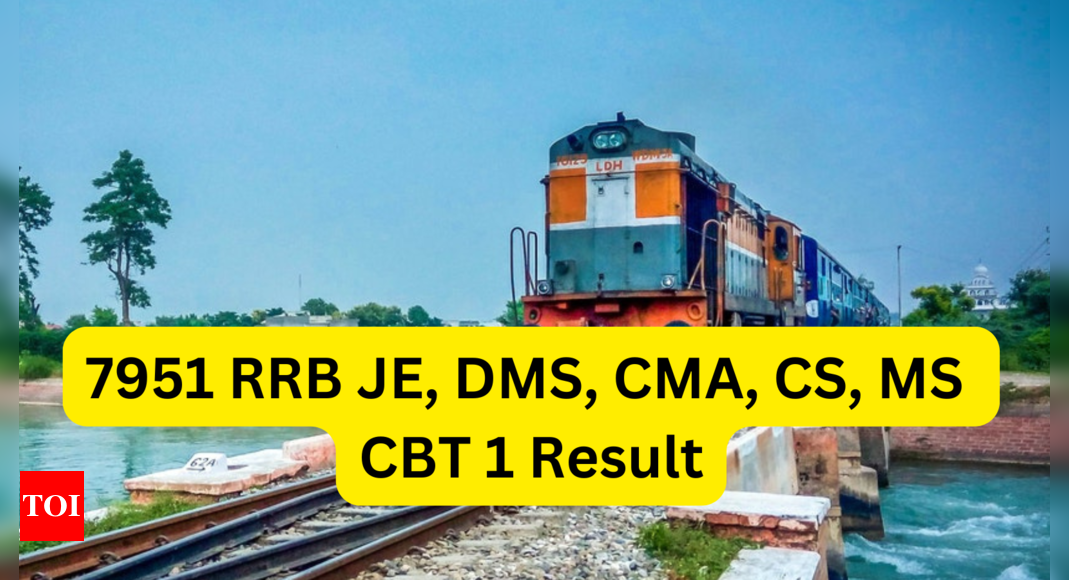 RRB JE result 2025 declared for 7951 posts: Here’s how to check and download scorecards for CBT 1